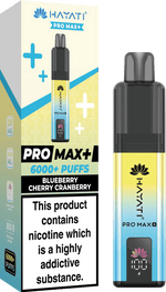 bulk wholesale Hayati Pro Max+ 6000 Puffs Vape Kit Box of 5 - Blueberry Cherry Cranberry