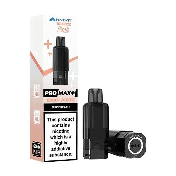 bulk wholesale Hayati Pro Max Plus 6000 Prefilled Pods Box of 5 - Juicy Peach