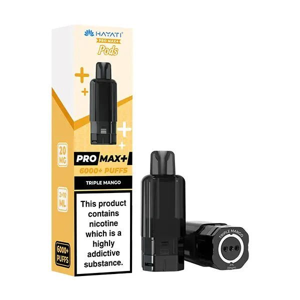 bulk wholesale Hayati Pro Max Plus 6000 Prefilled Pods Box of 5 - Triple Mango