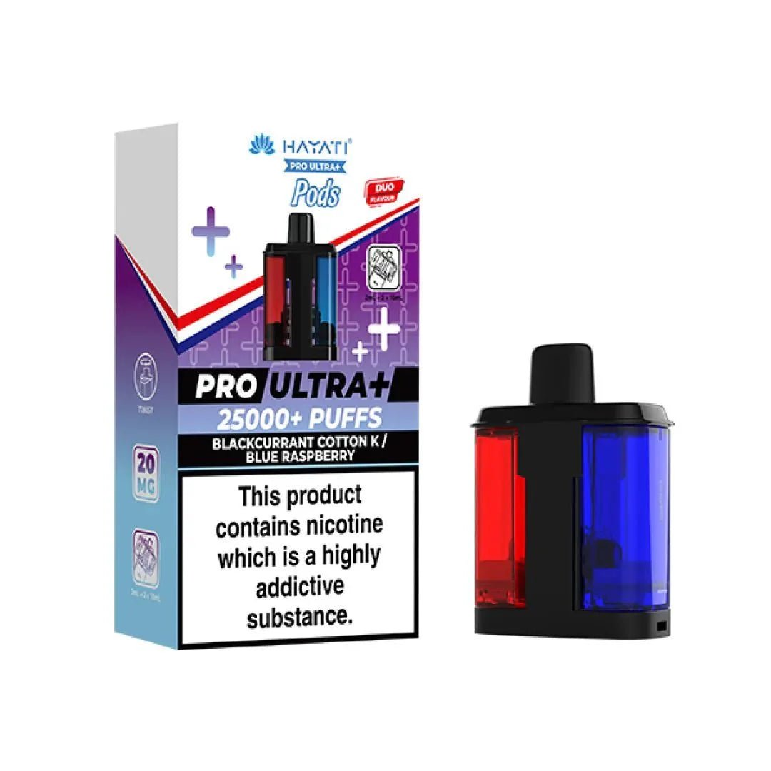bulk wholesale Hayati Pro Ultra Plus 25k Prefilled Pods Box of 5 - Blueberry Cotton K / Blue Raspberry