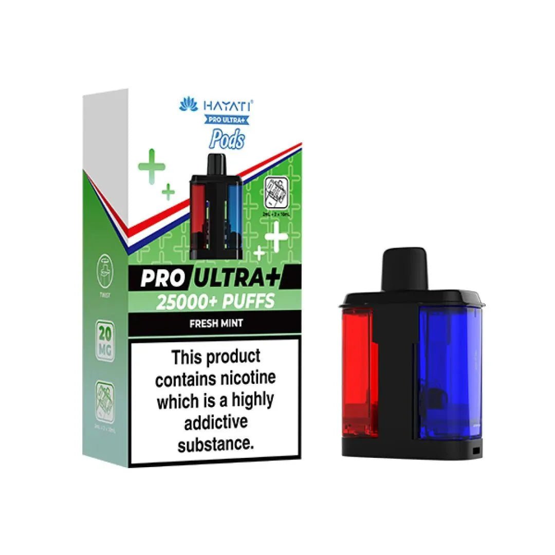 bulk wholesale Hayati Pro Ultra Plus 25k Prefilled Pods Box of 5 - Fresh Mint