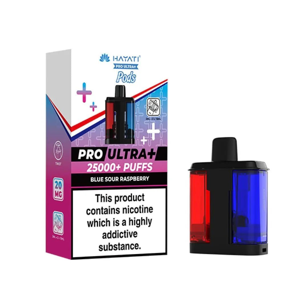bulk wholesale Hayati Pro Ultra Plus 25k Prefilled Pods Box of 5 - Blue Sour Raspberry