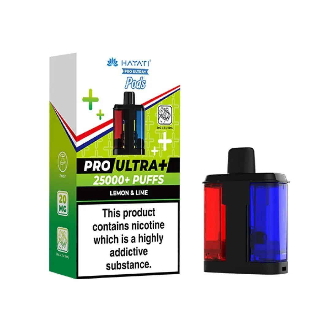 bulk wholesale Hayati Pro Ultra Plus 25k Prefilled Pods Box of 5 - Lemon & Lime