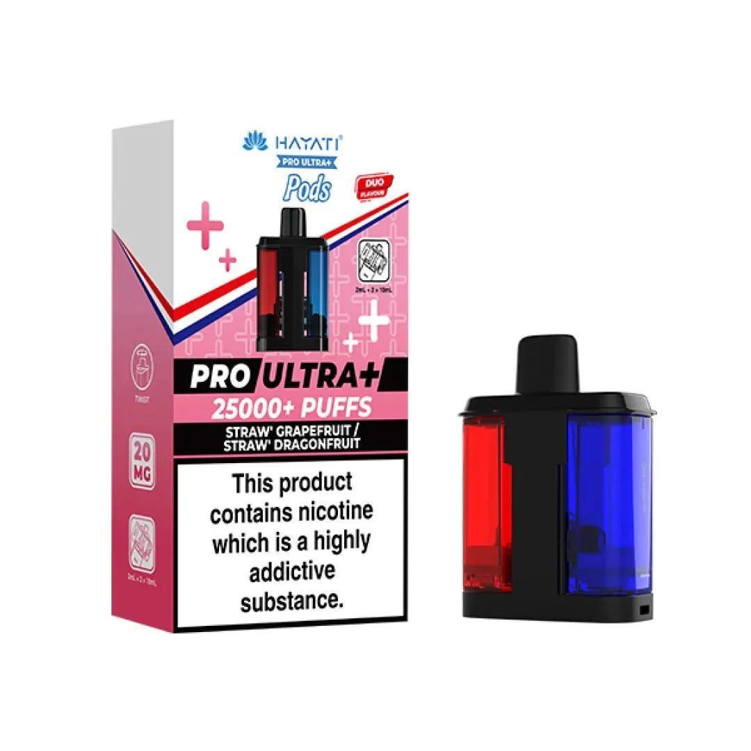 bulk wholesale Hayati Pro Ultra Plus 25k Prefilled Pods Box of 5 - Straw Grapefruit / Straw Dragonfruit