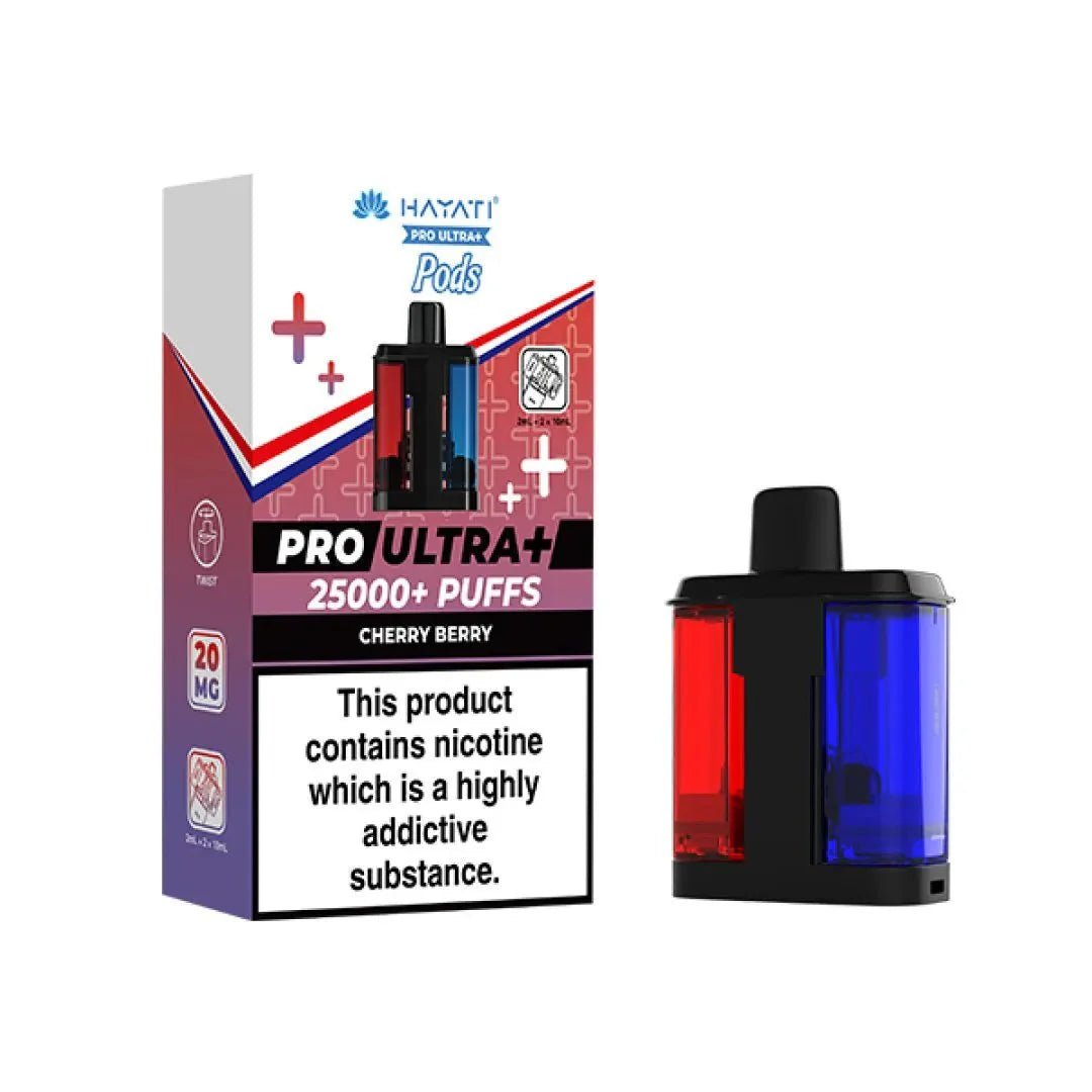 bulk wholesale Hayati Pro Ultra Plus 25k Prefilled Pods Box of 5 - Cherry Berry