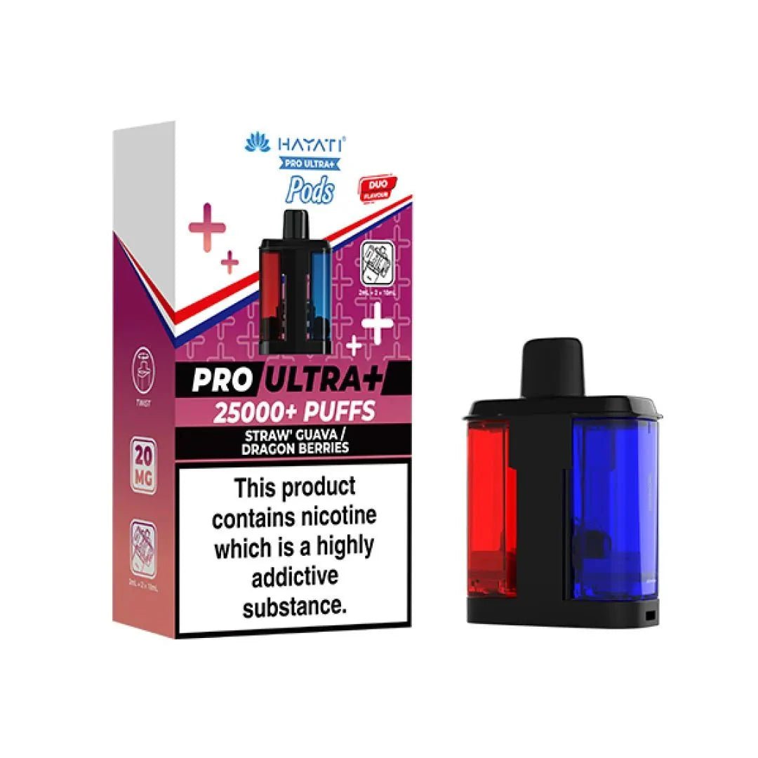 bulk wholesale Hayati Pro Ultra Plus 25k Prefilled Pods Box of 5 - Straw Guava / Dragon Berries