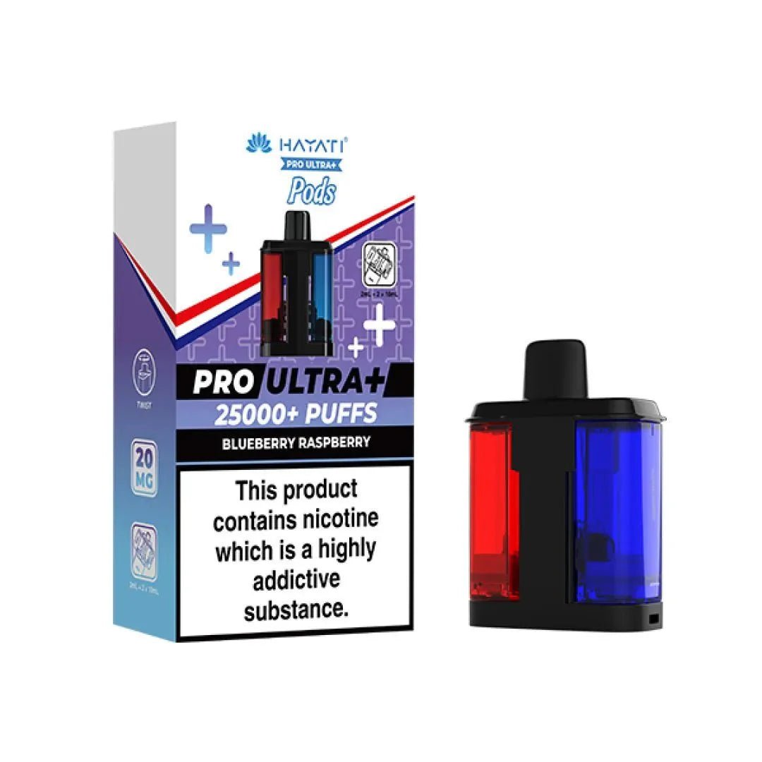 bulk wholesale Hayati Pro Ultra Plus 25k Prefilled Pods Box of 5 - Blueberry Raspberry
