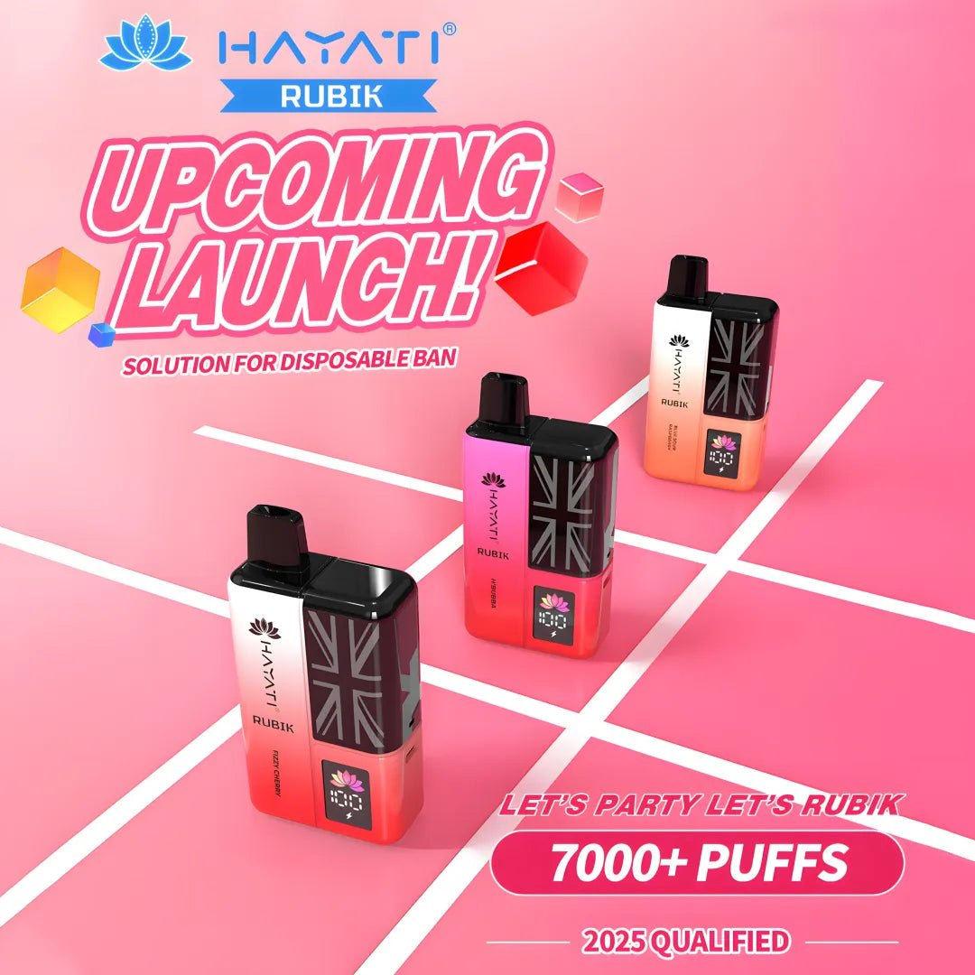 Hayati Rubik 7000 Puffs Disposable Vape Kit Pack of 5 - Mcr Vape Distro