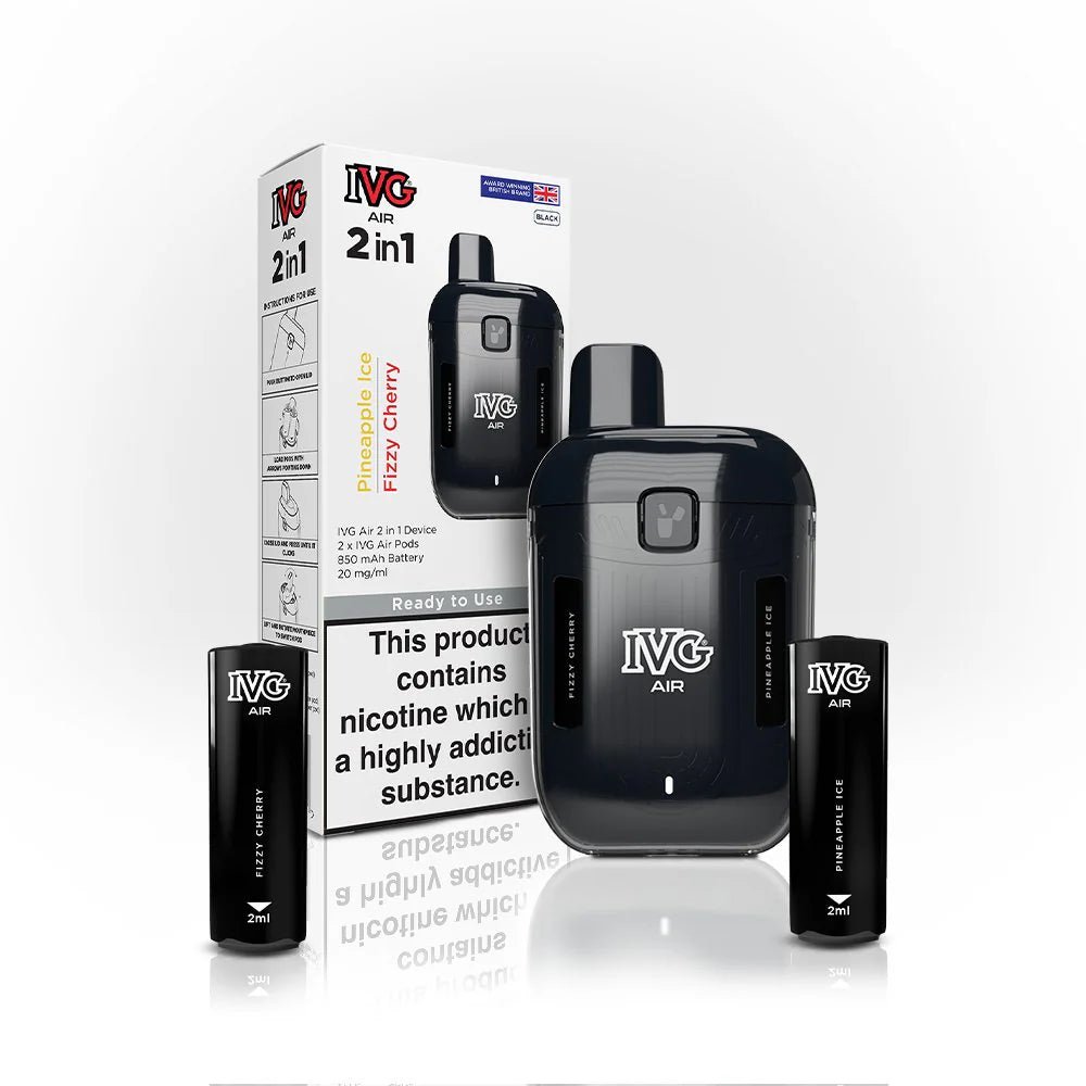 IVG Air 2 in 1 Pods Disposable Vape Rechargeable Kit ( Box of 5 ) - Mcr Vape Distro