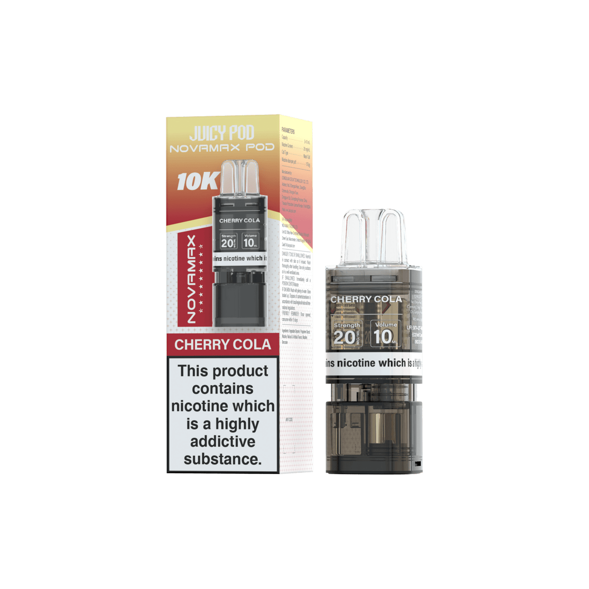 bulk wholesale Juicy Pod Novamax 10k Replacement Pods (Pack of 10) - Cherry Cola