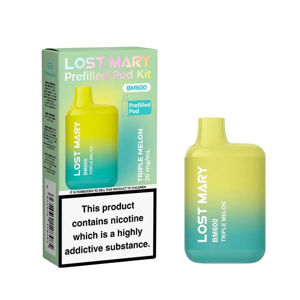Lost Mary BM600 Prefilled Pod Vape Kit Box of 10 - Mcr Vape Distro
