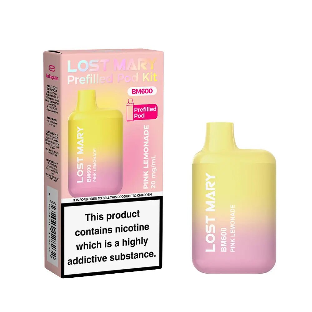 Lost Mary BM600 Prefilled Pod Vape Kit Box of 10 - Mcr Vape Distro