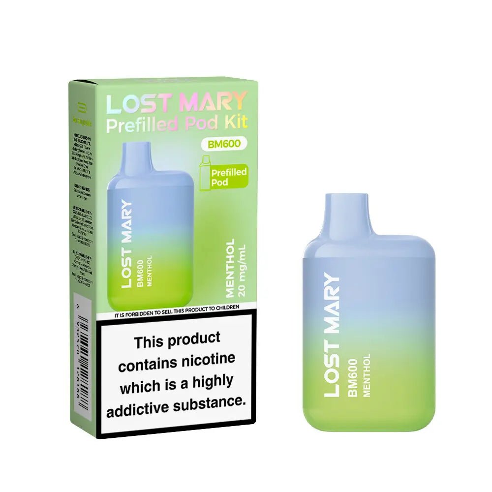 Lost Mary BM600 Prefilled Pod Vape Kit Box of 10 - Mcr Vape Distro