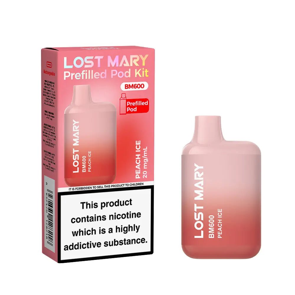 Lost Mary BM600 Prefilled Pod Vape Kit Box of 10 - Mcr Vape Distro