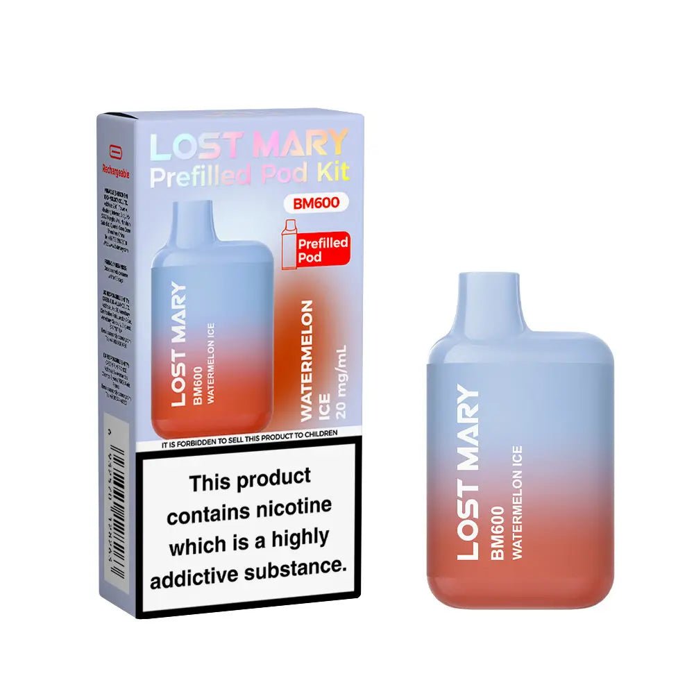 Lost Mary BM600 Prefilled Pod Vape Kit Box of 10 - Mcr Vape Distro