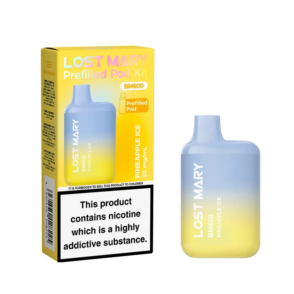 Lost Mary BM600 Prefilled Pod Vape Kit Box of 10 - Mcr Vape Distro