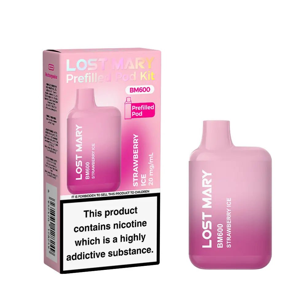Lost Mary BM600 Prefilled Pod Vape Kit Box of 10 - Mcr Vape Distro