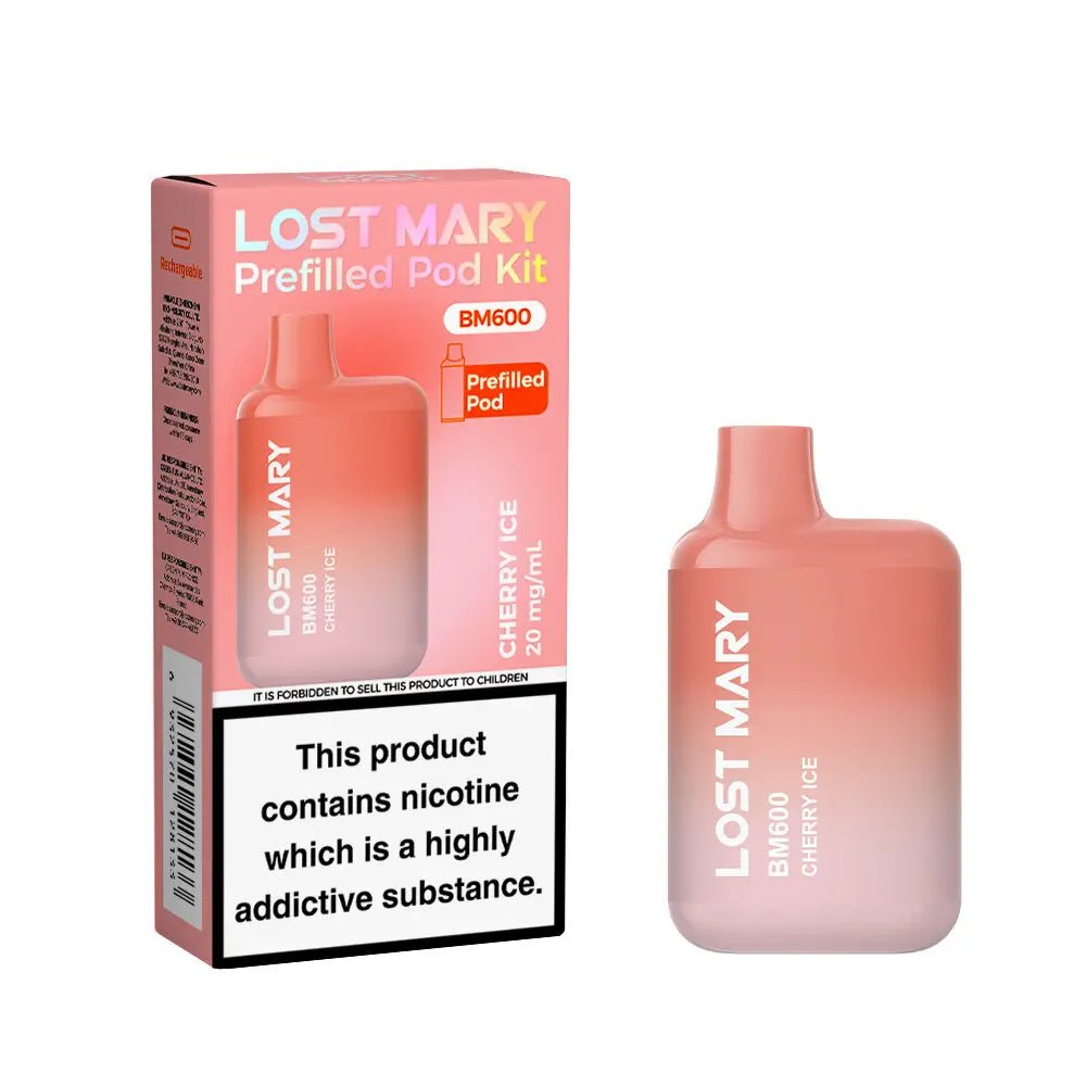 Lost Mary BM600 Prefilled Pod Vape Kit Box of 10 - Mcr Vape Distro