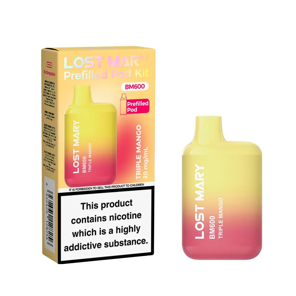 Lost Mary BM600 Prefilled Pod Vape Kit Box of 10 - Mcr Vape Distro
