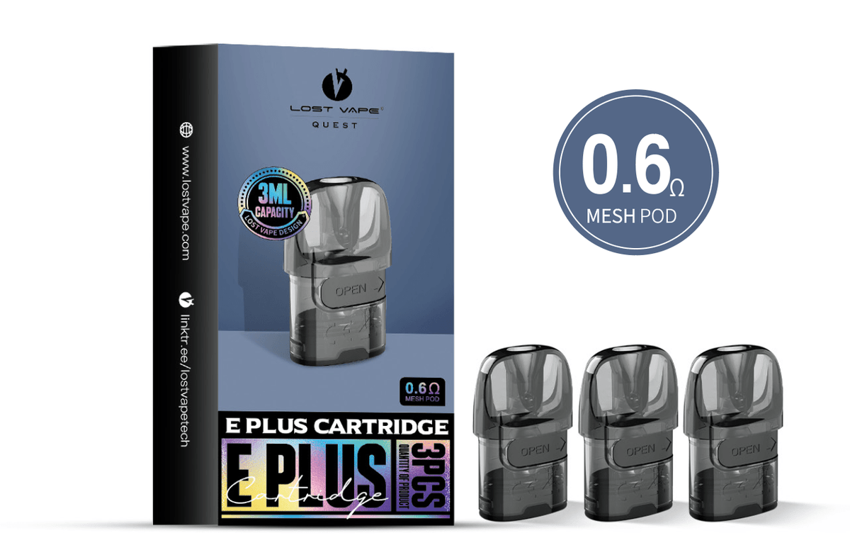 Lost Vape E Plus Replacement Pods Pack of 3 - Mcr Vape Distro