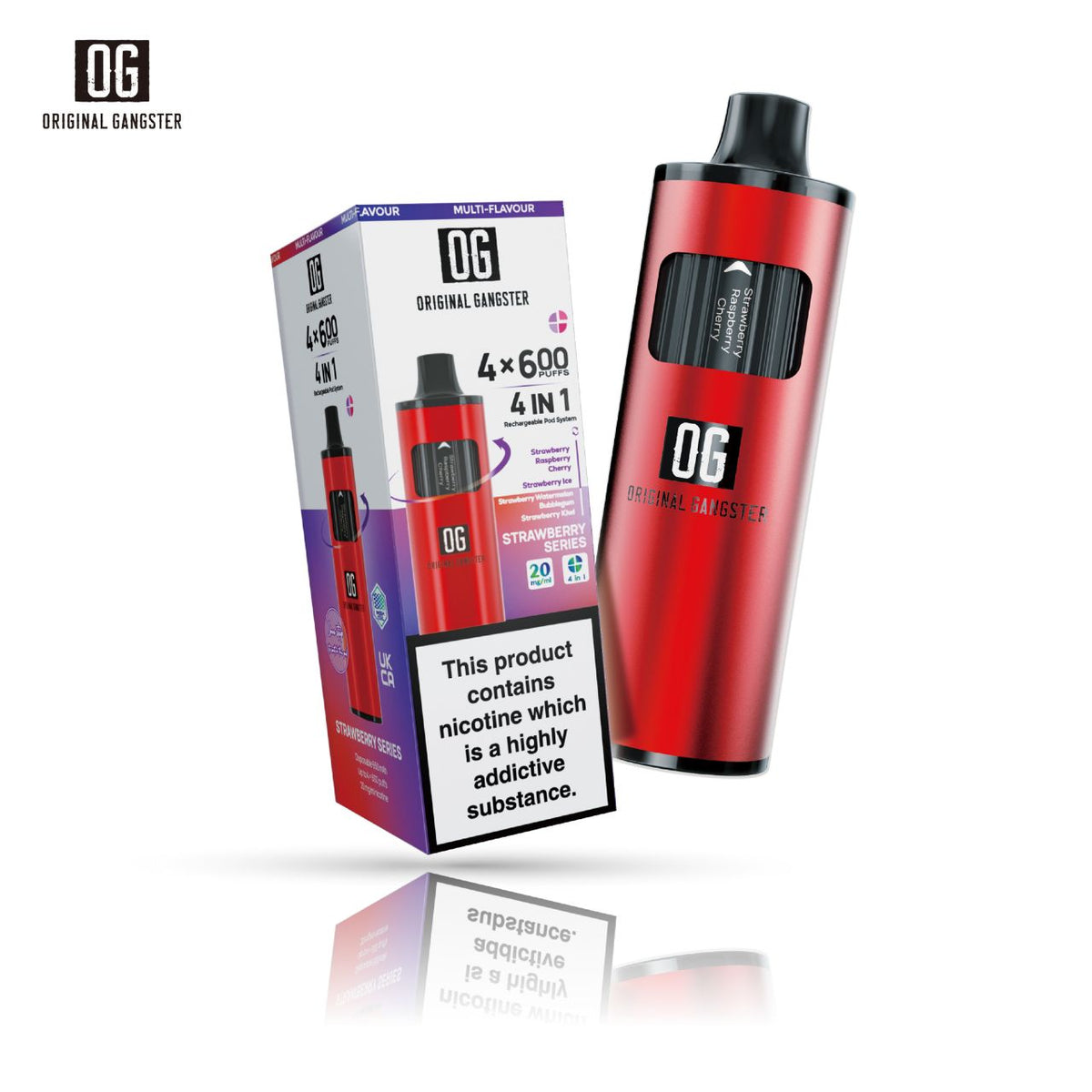 OG Original Gangster 2400 Puffs Disposable Vape 4 in 1 Device - Mcr Vape Distro