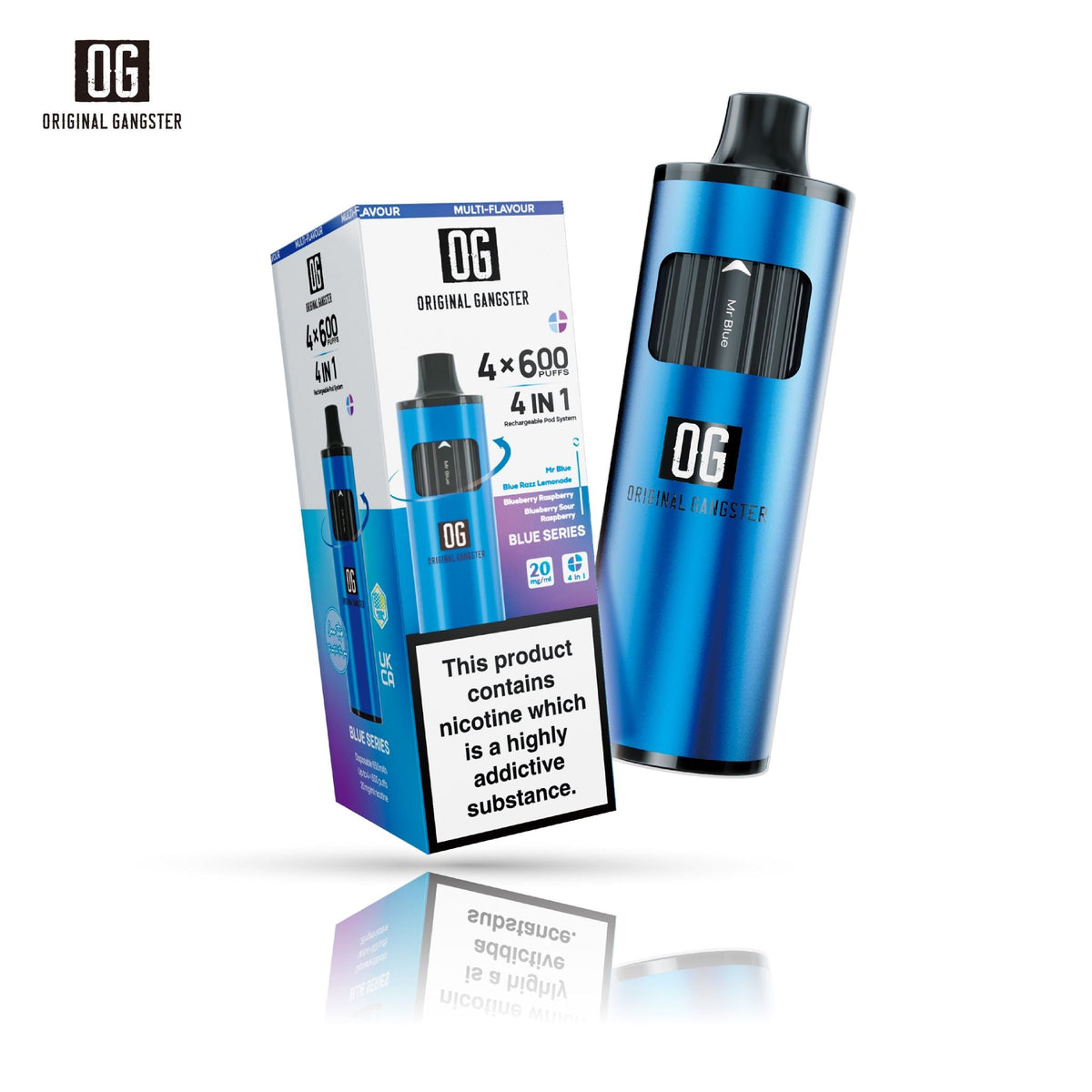 OG Original Gangster 2400 Puffs Disposable Vape 4 in 1 Device - Mcr Vape Distro