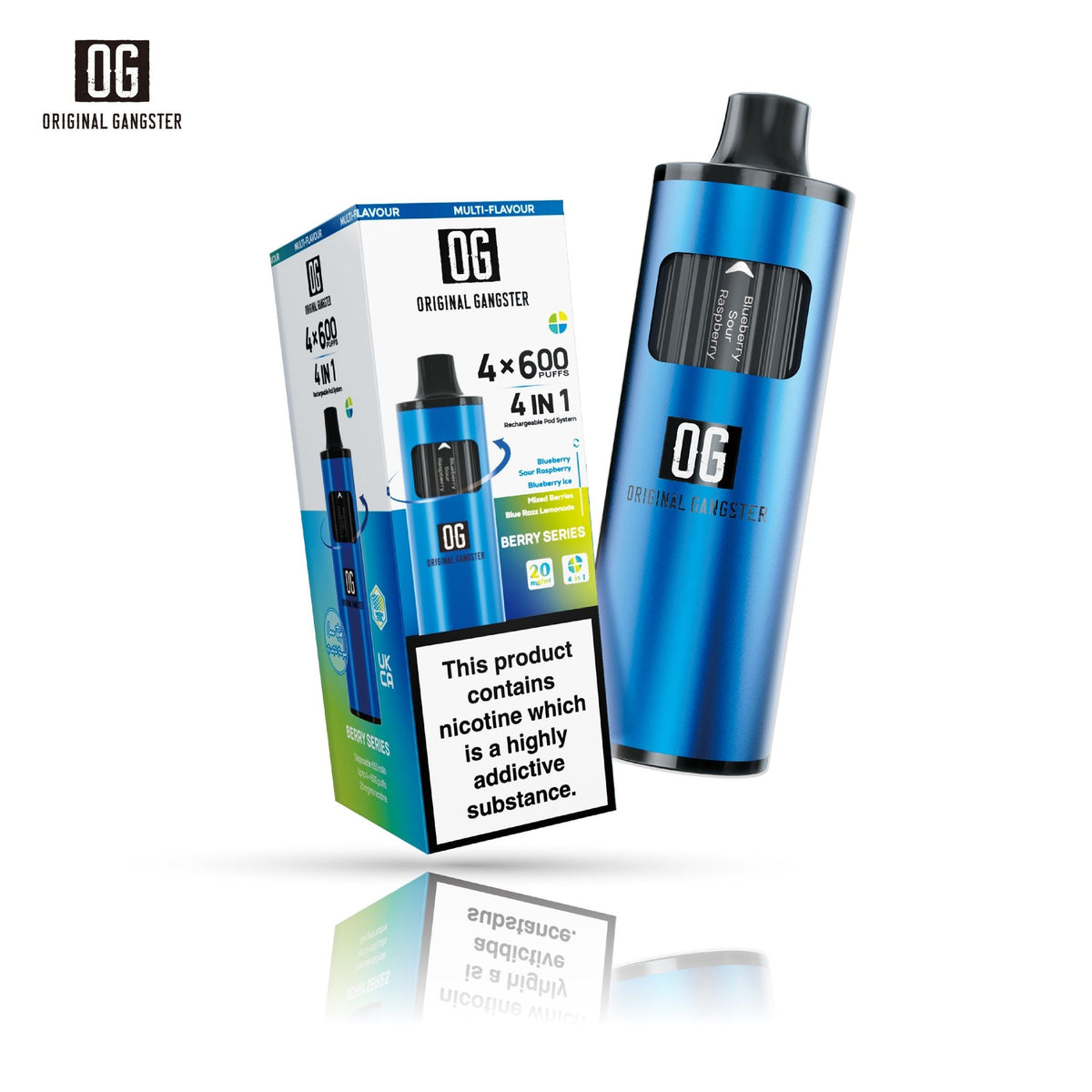 OG Original Gangster 2400 Puffs Disposable Vape 4 in 1 Device - Mcr Vape Distro