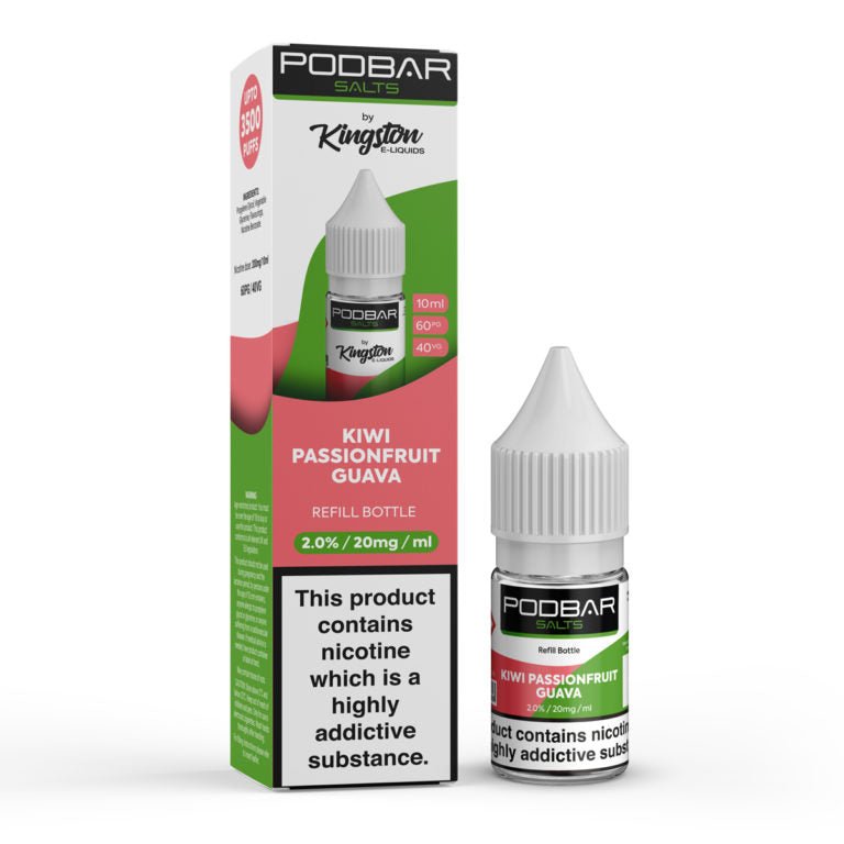 Podbar Salt 10ml E-liquids - Box of 10 - Mcr Vape Distro