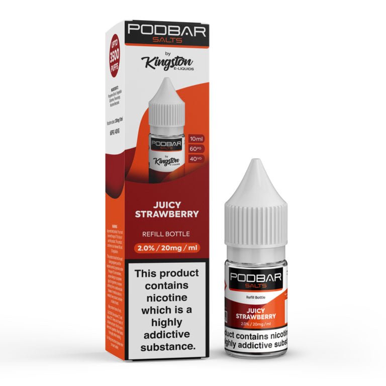 Podbar Salt 10ml E-liquids - Box of 10 - Mcr Vape Distro