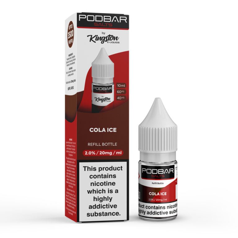 Podbar Salt 10ml E-liquids - Box of 10 - Mcr Vape Distro