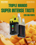 bulk wholesale RELX Maxgo Pro 22k Disposable Vape Box of 5 - Triple Mango