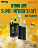 bulk wholesale RELX Maxgo Pro 22k Disposable Vape Box of 5 - Lemon Lime