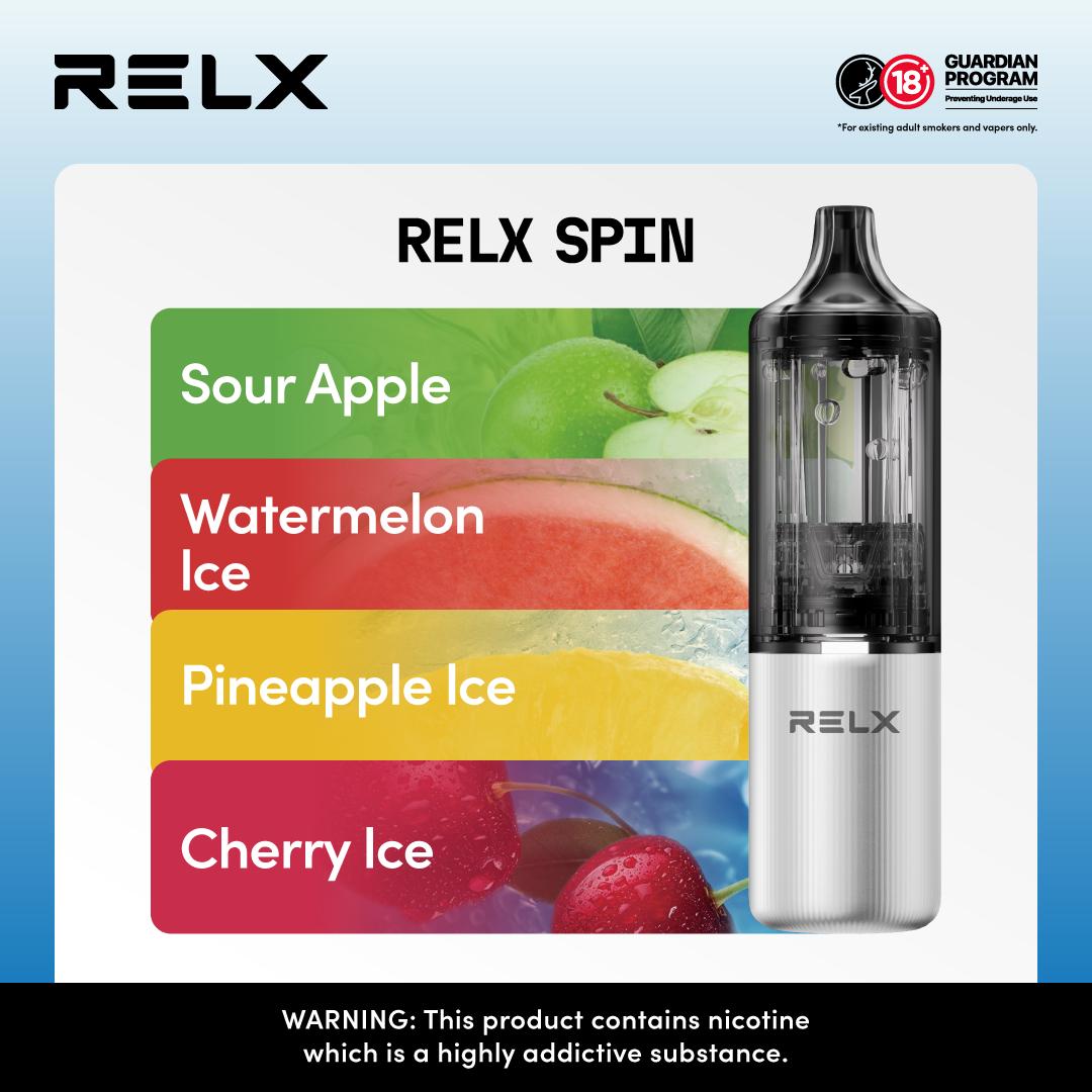 Relx Spin 4000 Puffs Disposable Vape Pod Kit - Mcr Vape Distro