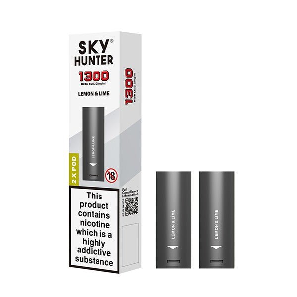 Sky Hunter 1300 Pre-filled Replacement Pods ( Box of 10 ) - Mcr Vape Distro