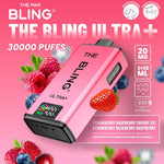 bulk wholesale The Bling Ultra Plus 30k Vape Kit Box of 5 - Strawberry Raspberry Cherry Ice/Strawberry Blueberry Raspberry
