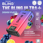 bulk wholesale The Bling Ultra Plus 30k Vape Kit Box of 5 - Blue Razz Cherry/Blue Razz Lemonade