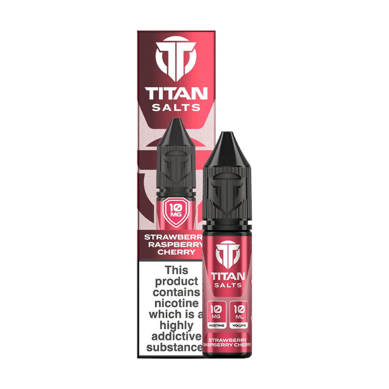 bulk wholesale Titan Nic Salts 10ml E - liquids Pack of 10 - Strawberry Raspberry Cherry