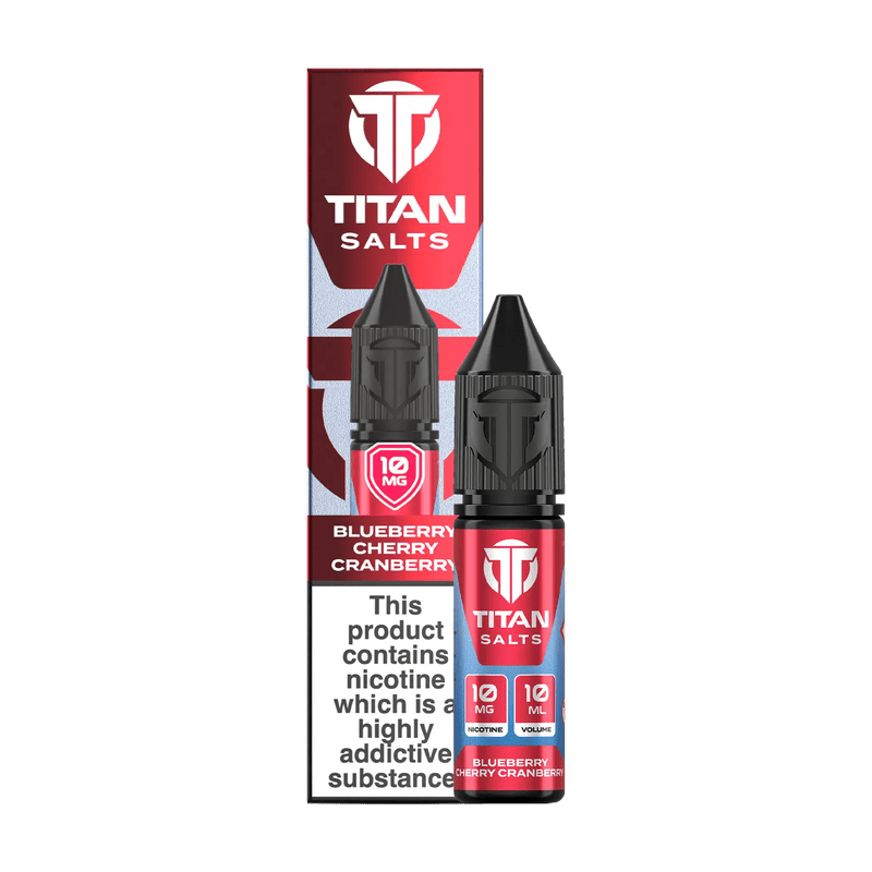 bulk wholesale Titan Nic Salts 10ml E - liquids Pack of 10 - Blueberry Cherry Cranberry