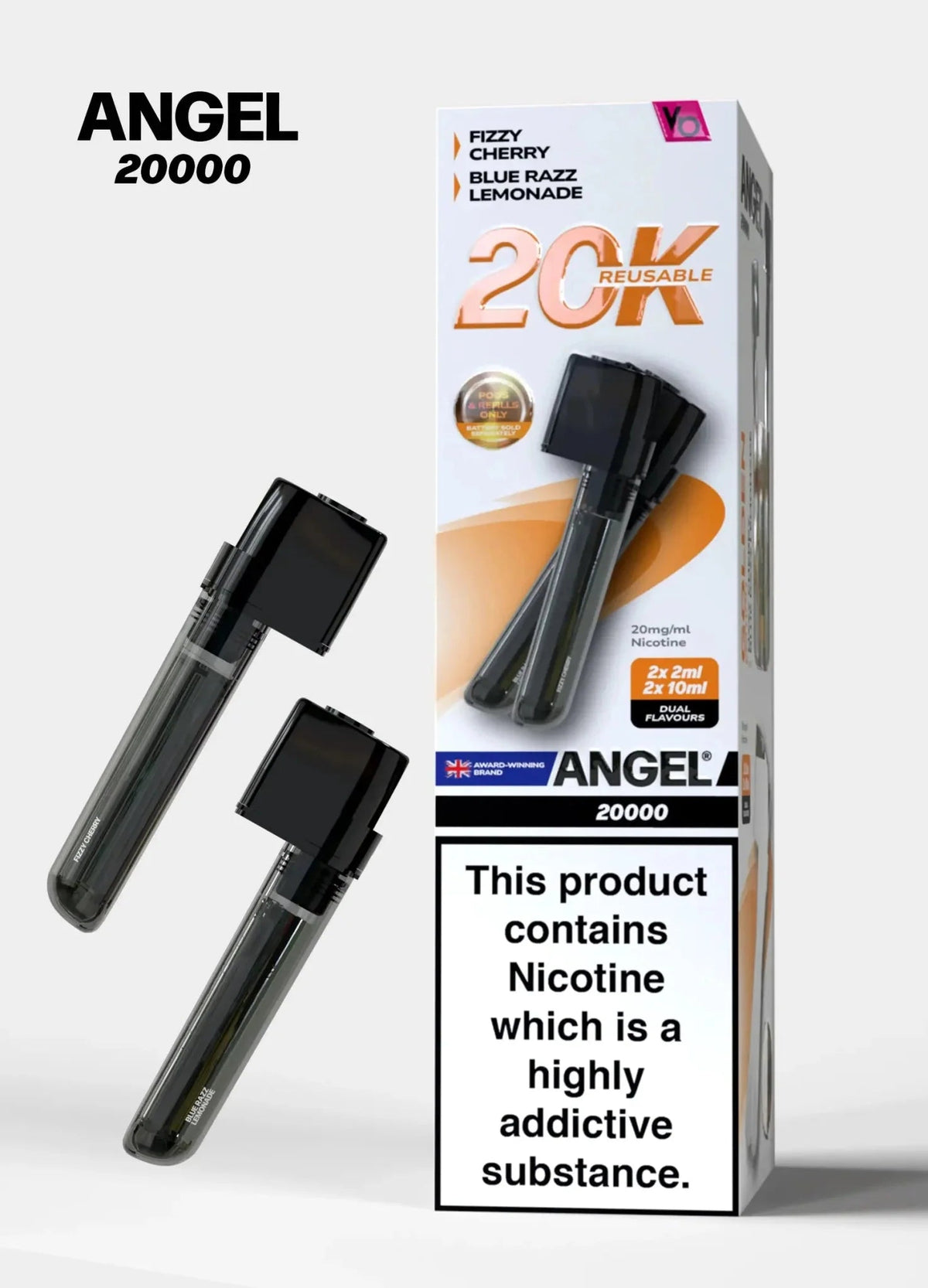 bulk wholesale Vapes Bars Angel 20000 Prefilled Pods Box of 5 - Golden Edition