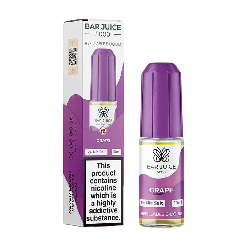 BAR JUICE 5000 - GRAPE - 10ML [BOX OF 10] - Mcr Vape Distro