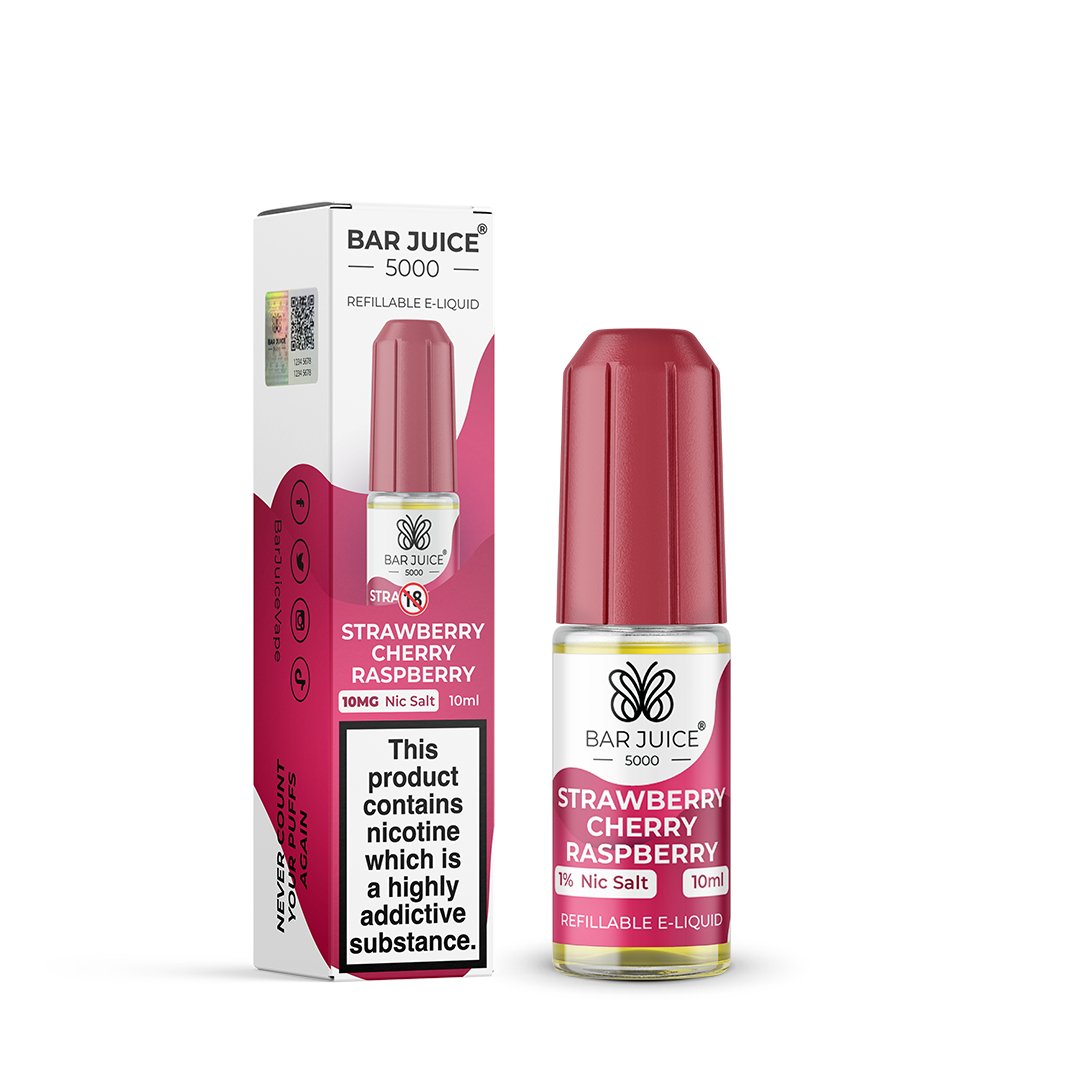 BAR JUICE 5000 - STRAWBERRY CHERRY RASPBERRY - 10ML [BOX OF 10] - Mcr Vape Distro