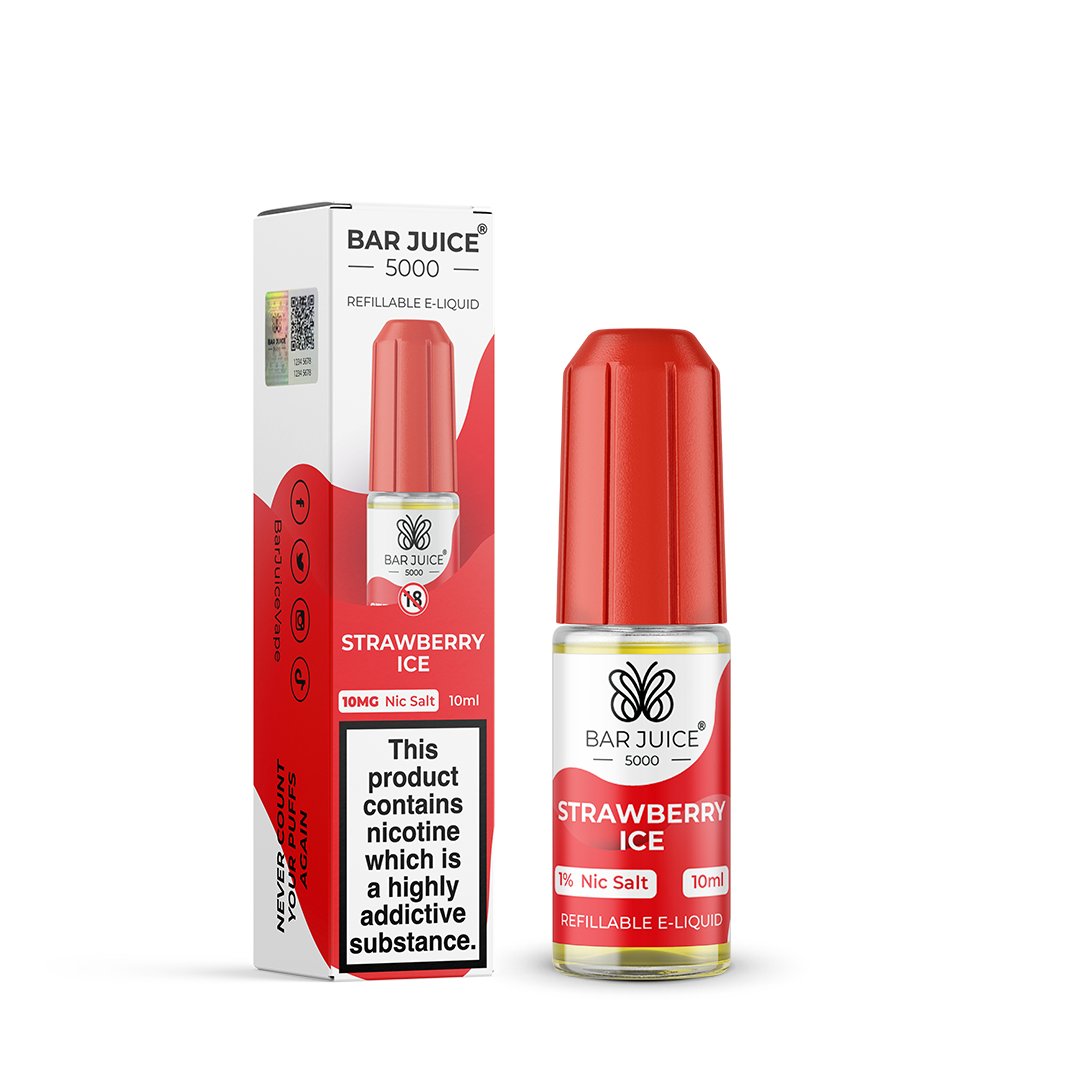 BAR JUICE 5000 - STRAWBERRY ICE - 10ML [BOX OF 10] - Mcr Vape Distro