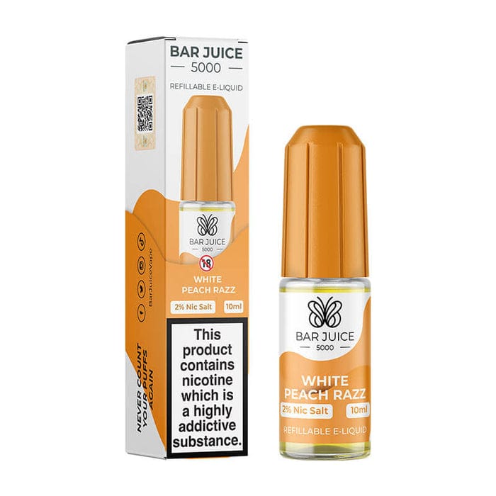 BAR JUICE 5000 - WHITE PEACH RAZZ - 10ML [BOX OF 10] - Mcr Vape Distro