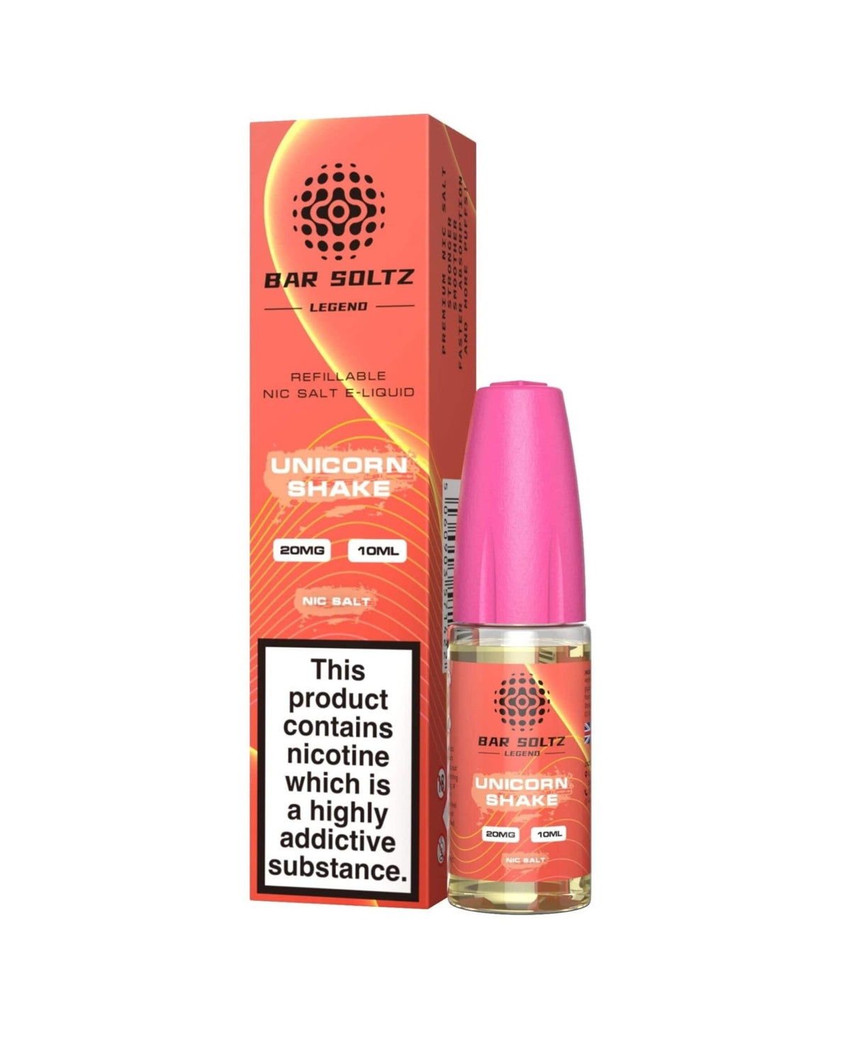 bulk wholesale Bar Soltz Legend - Unicoen Shake - 10ml E - liquids - Nic Salts - Box of 10 - 10mg