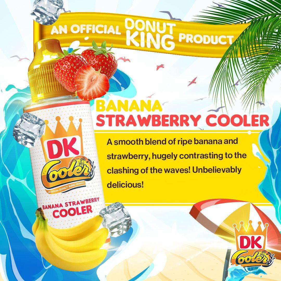 Donut King - Cooler - Banana Strawberry Cooler - 100ML - Mcr Vape Distro