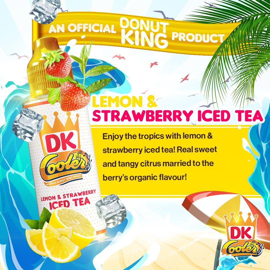 Donut King - Cooler - Lemon & Strawberry Iced Tea - 100ML - Mcr Vape Distro