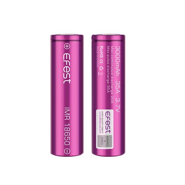 Efest IMR 18650 3000mAh 35A Batteries- Pack of 2 - Mcr Vape Distro
