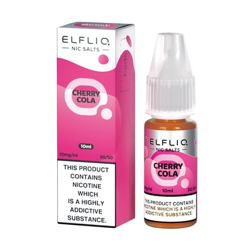 ELF BAR - ELFLIQ - CHERRY COLA - 10ML NIC SALT (Box of 10) - Mcr Vape Distro