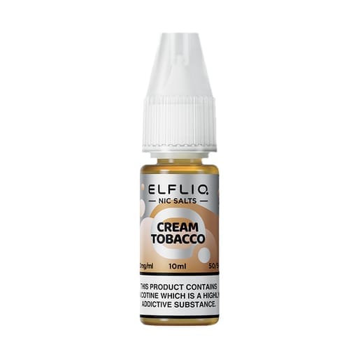 ELF BAR - ELFLIQ - CREAM TOBACCO - 10ML NIC SALT (Box of 10) - Mcr Vape Distro