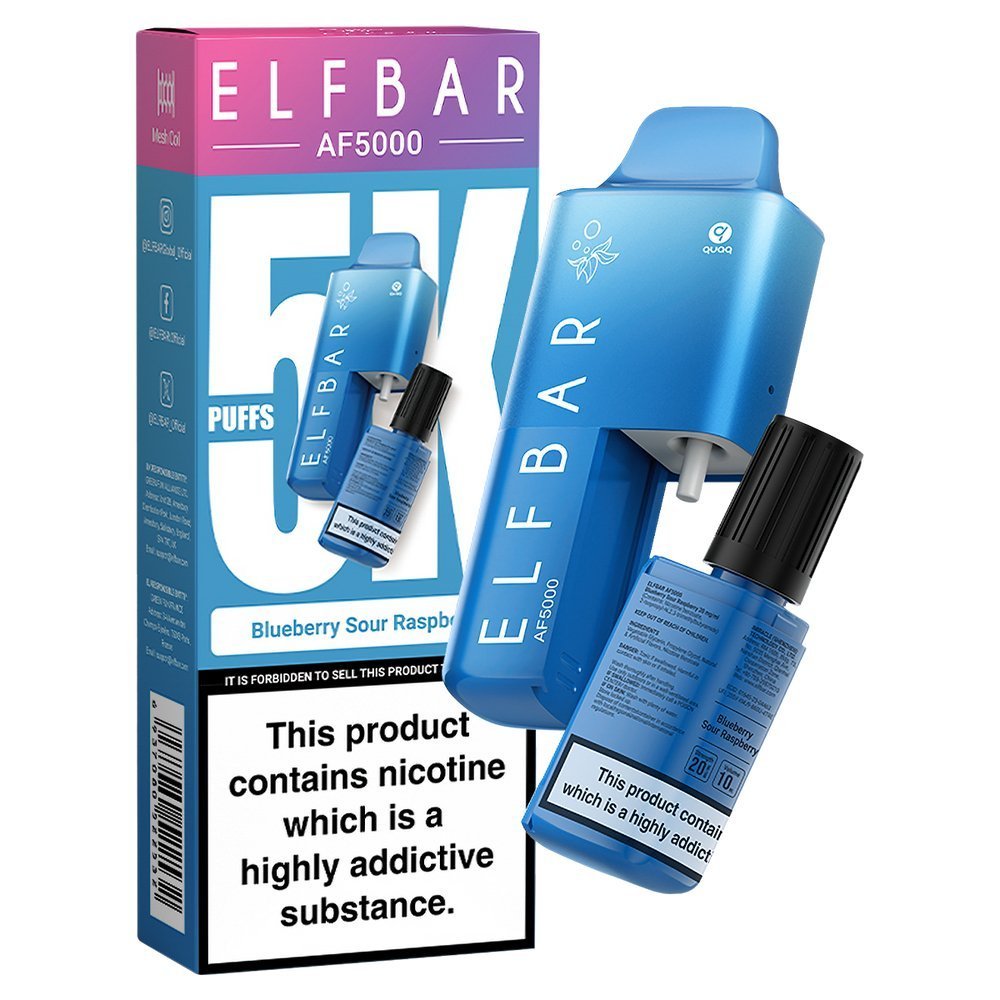 Elfbar AF5000 Puffs Disposable Vape Device - Box of 5 - Mcr Vape Distro